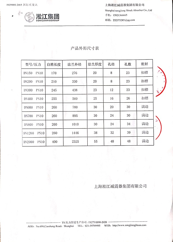 南昌九龙湖污水处理厂DN1200橡胶伸缩节合同项目